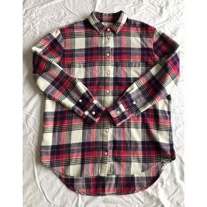 Madewell Classic Plaid Flannel Button Up Size XXS